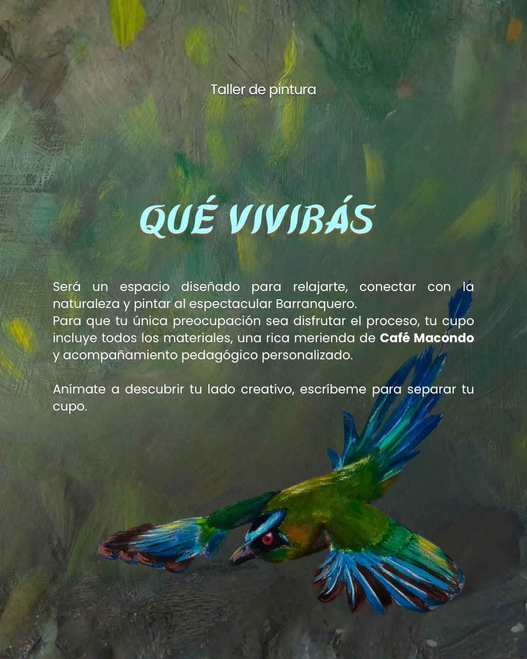 Ven a vivir una tarde tranquila de pintura y buen café