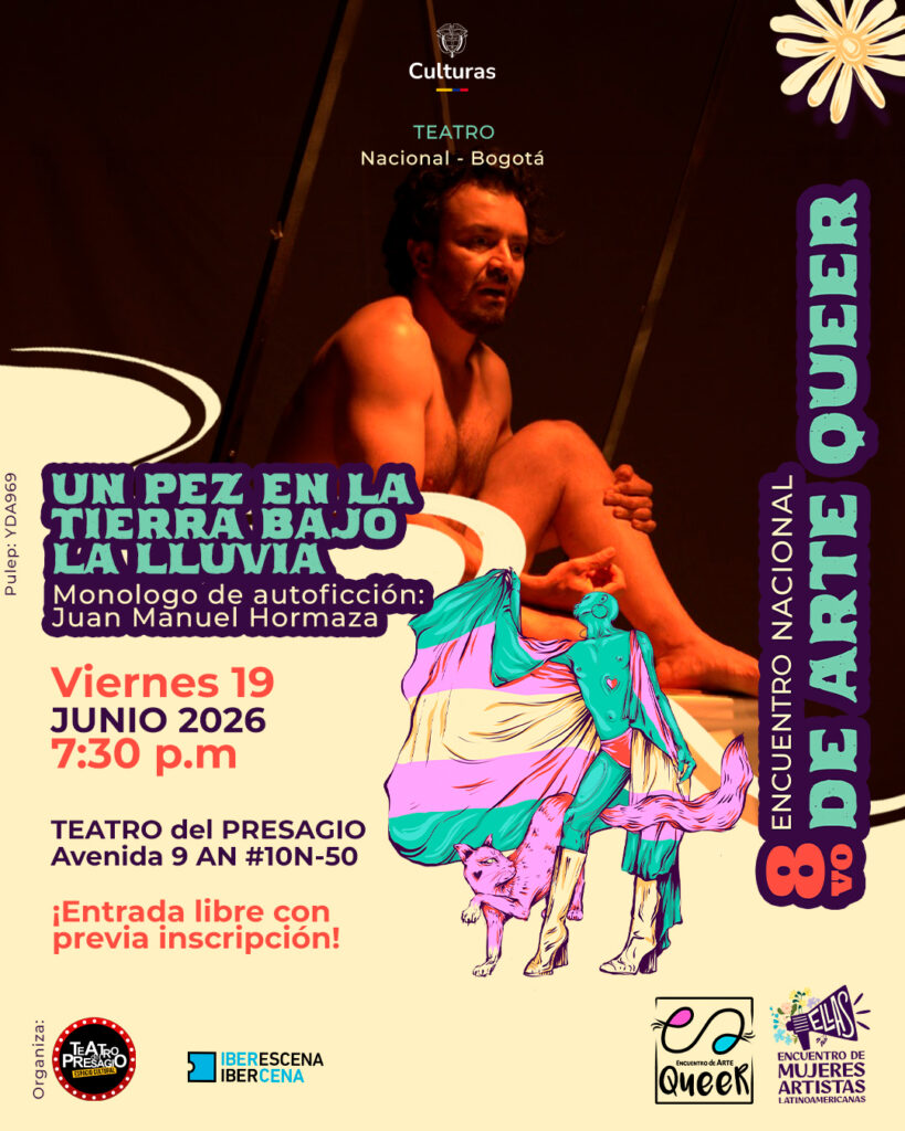 Un pez en la tierra bajo la lluvia