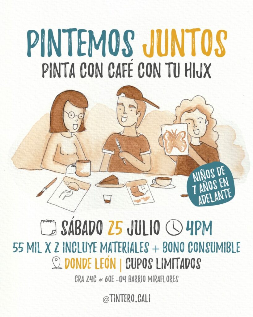 Pintos juntos Pinta con Café con tu Hijo