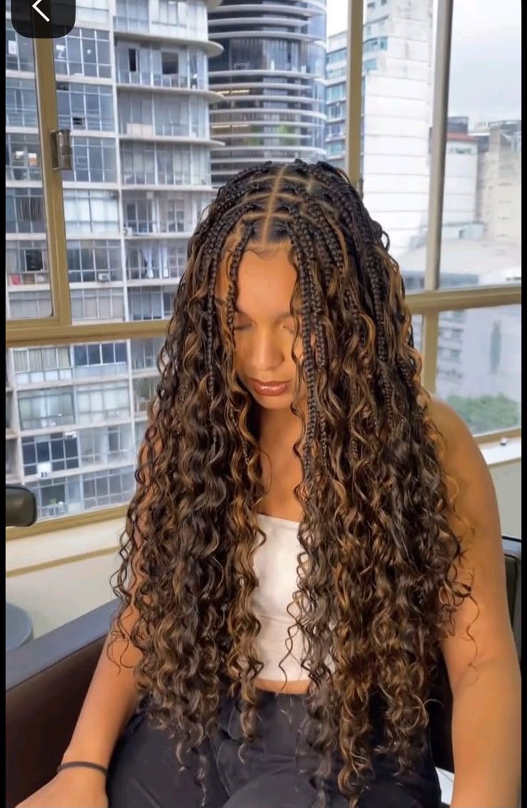 Boho Braids Premium | Trenzas Bohemias con Rizos Naturales