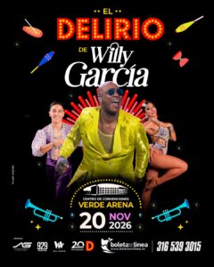 Cali, El Delirio de Willy García llega al Centro de Convenciones Verde Arena este 20 de noviembre en Cali - Verde Arena Centro de Convenciones Cali: el espacio que le dio al sur de la ciudad lo que antes solo tenía el norte