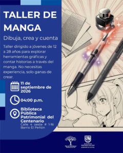 ¡Déjate llevar por el mundo del manga! en Cali - Biblioteca Pública del Centenario Cali: 115 años de la primera biblioteca pública de Colombia
