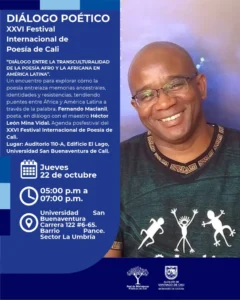 Dialogo Poetico: Transculturalidad de la Poesia Afro y Africana (XXVI Festival de Poesia de Cali) en Cali - Universidad de San Buenaventura Cali: sede, programas y contacto
