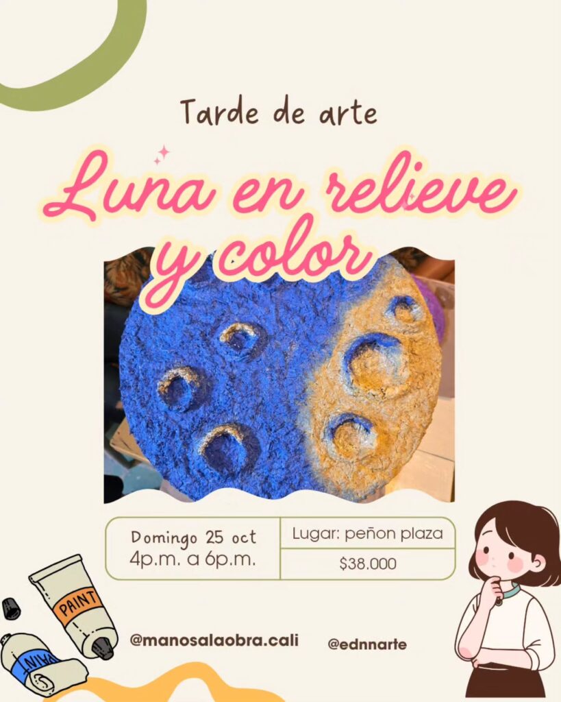 Tarde de Arte: Luna en Relieve y Color (Taller de Papel Mache)
