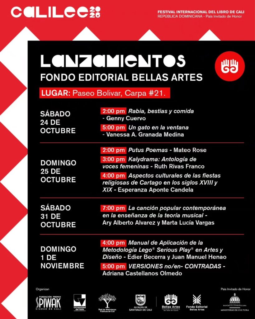 Rabia, Bestias y Comida – Genny Cuervo (Fondo Editorial Bellas Artes, Cali Lee 2026)
