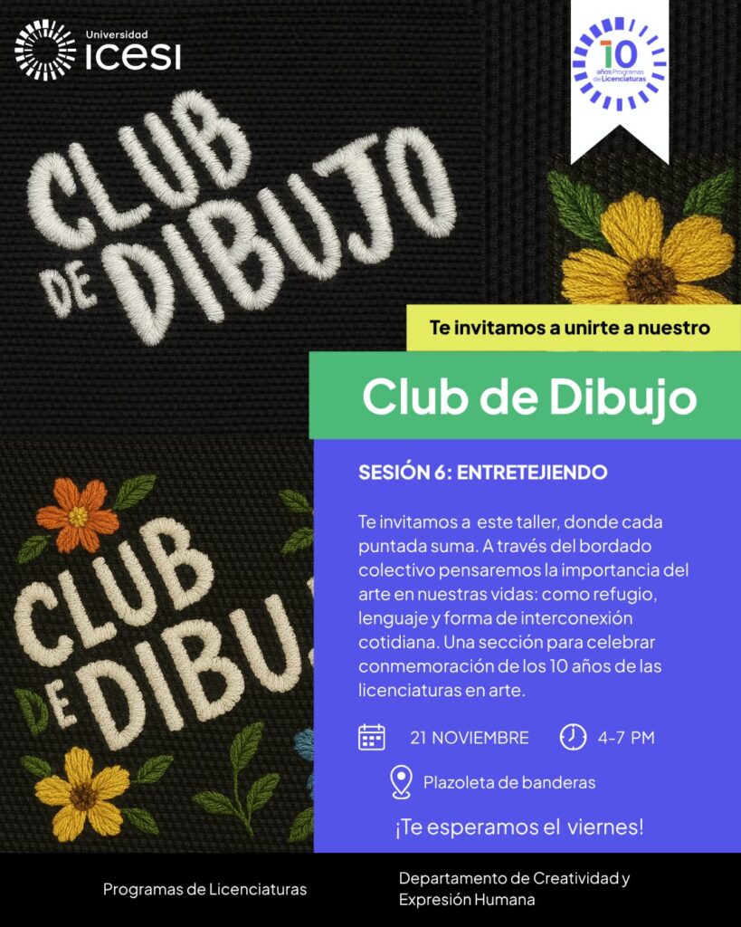 Entretejiendo Sesion 6 (bordado colectivo, 10 anos Licenciaturas en Arte)