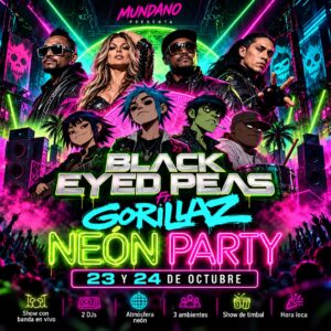 Neon Party: Tributo a Black Eyed Peas ft. Gorillaz – Mundano Bar (Noche 1) en Cali - Mundano Bar Cali: lo alternativo no siempre significa complicado, a veces significa exactamente lo que necesitabas