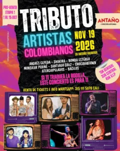 Tributo Artistas Colombianos (Andres Cepeda, Shakira, Bomba Estereo y mas) – Antano Cerveceria en Cali - Antaño Cerveceria Artesanal