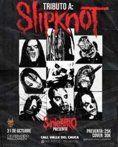 Siniestro – Tributo a Slipknot en Saga Bar en Cali - Saga Rock and Food Cali: bienvenido al templo donde el rock manda y las hamburguesas acompañan